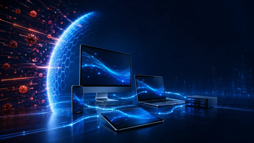 معماری امنیت Endpoint سازمانی با مدیریت یکپارچه دارایی‌ها