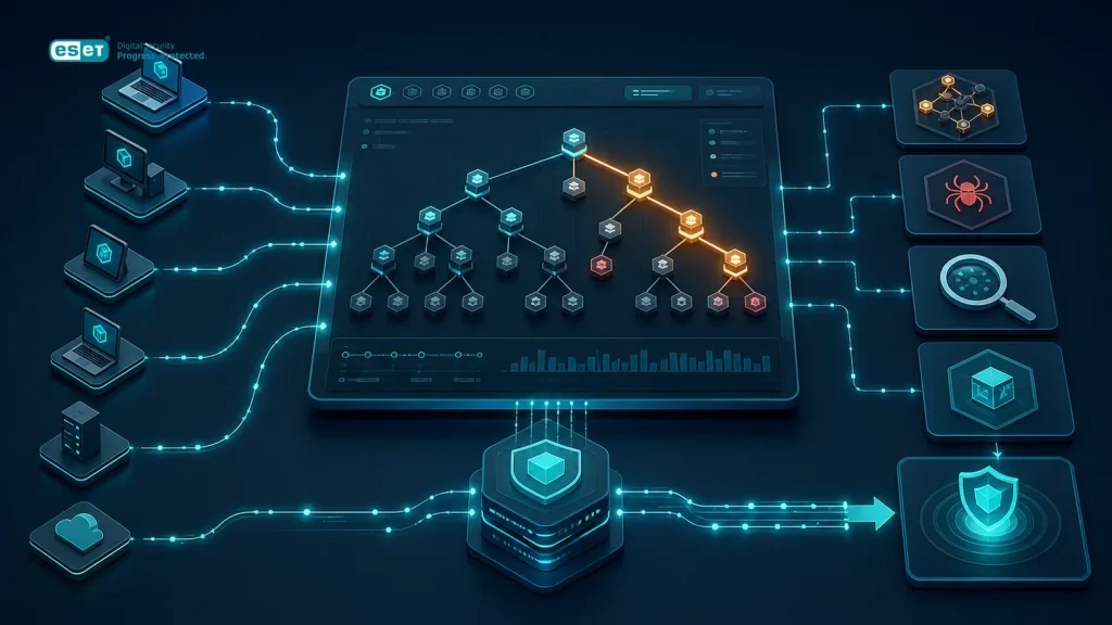 نمای Investigation و تحلیل رخداد در اکوسیستم ESET PROTECT